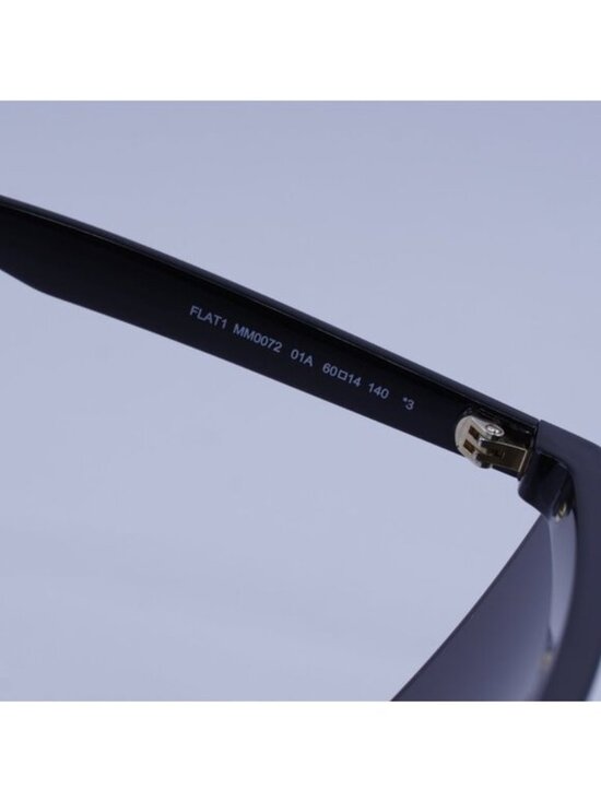 Max Mara MM0072 01A Sunglasses Shiny Black Square Frame, Smoke Lenses main image 10